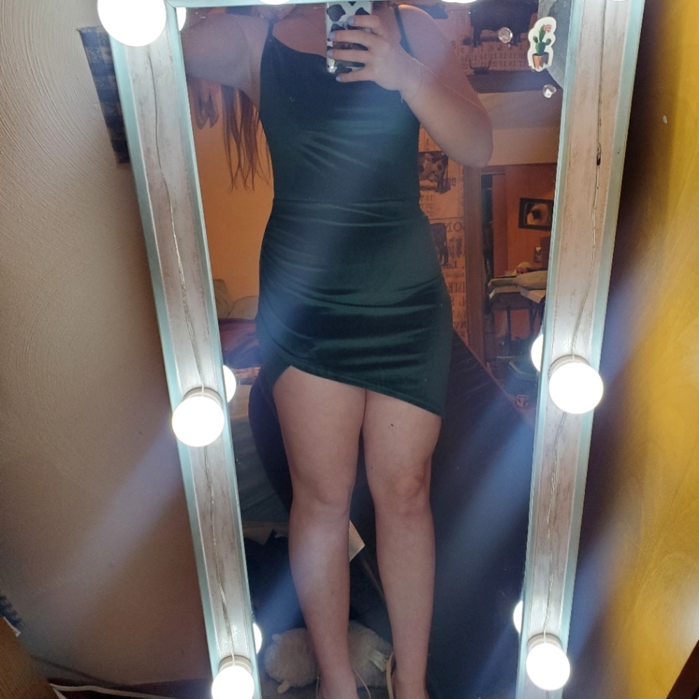 Green Dress- form fitting